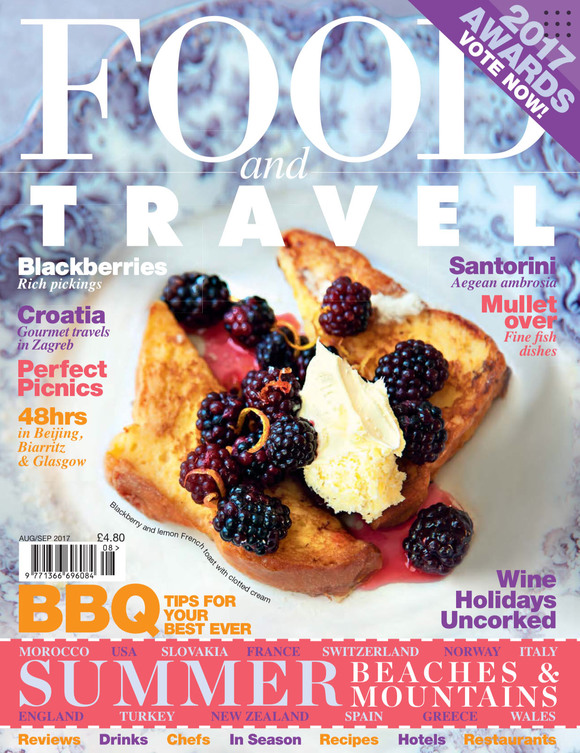 Cover of the day: Food and Travel (UK), August/September 2017