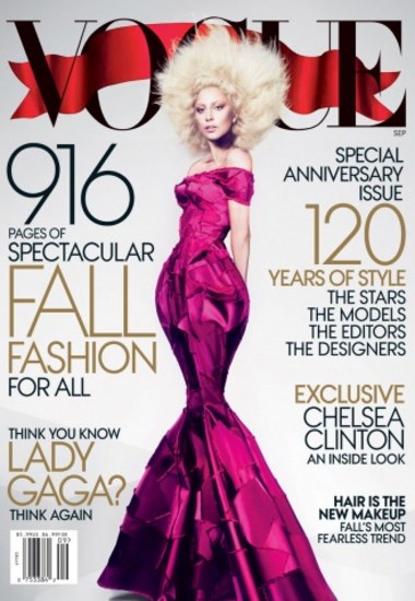 Vogue, September 2012 featuring Lady Gaga