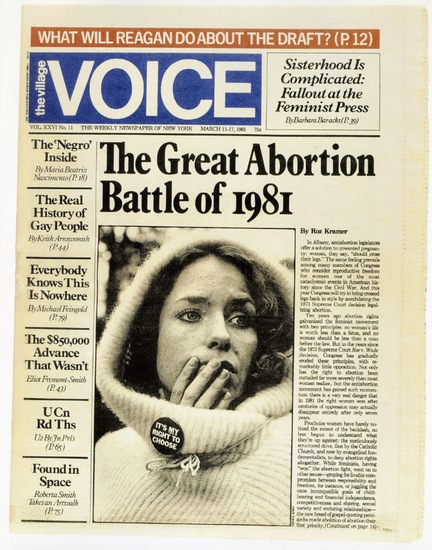 The Village Voice, March 11, 1981. Art director: George Delmerico.