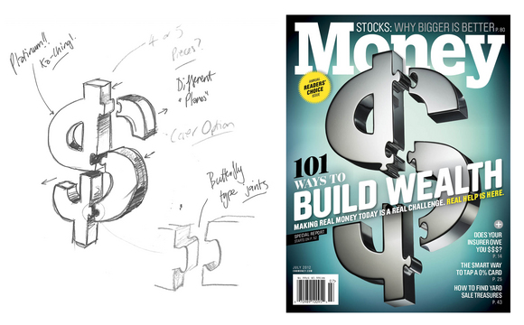 Sketch Pad: Money's July Cover