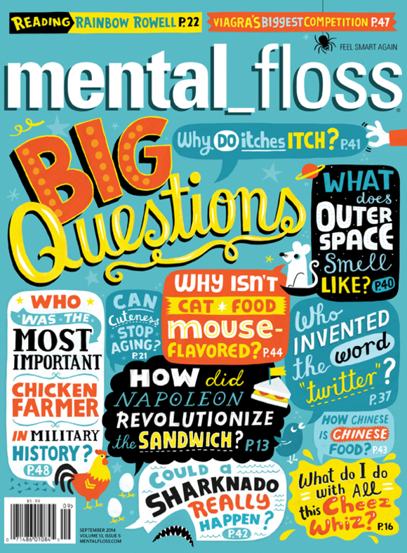 Cover of the Day: mental_floss magazine: September, 2014