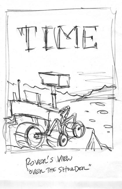 Sketch Pad: Time lands on Mars!